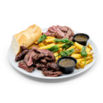 Combo de carne más tarta de queso, para dos personas