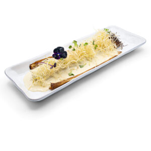 Puerro Asado en 6 Texturas